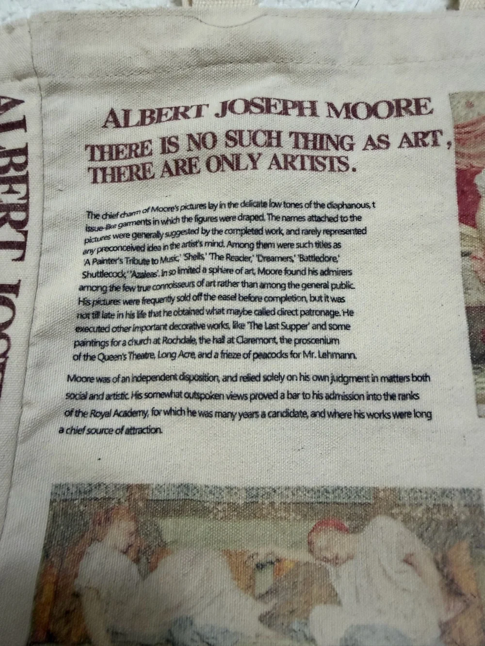 Albert Joseph Moore Canvas Tote Bag